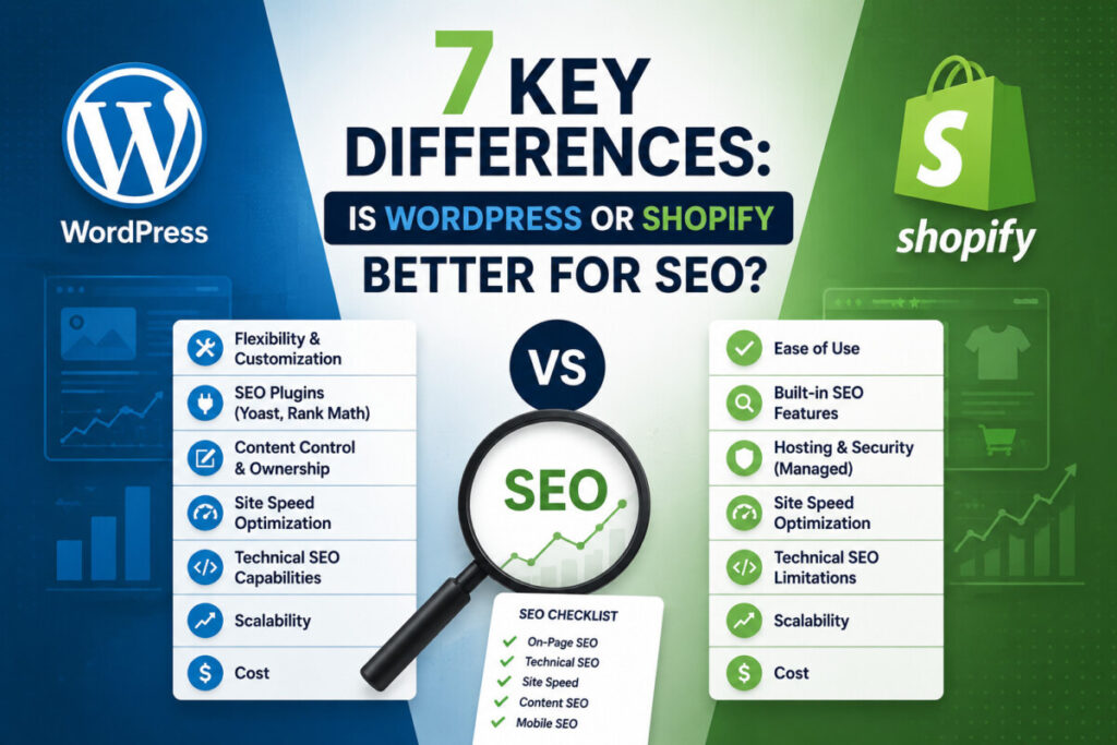 7 Key Differences: Is WordPress or Shopify Better for SEO?