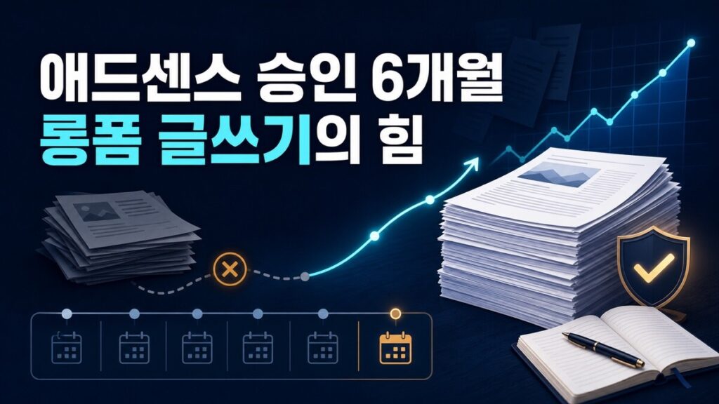 애드센스 승인 6개월과 롱폼 글쓰기의 힘
