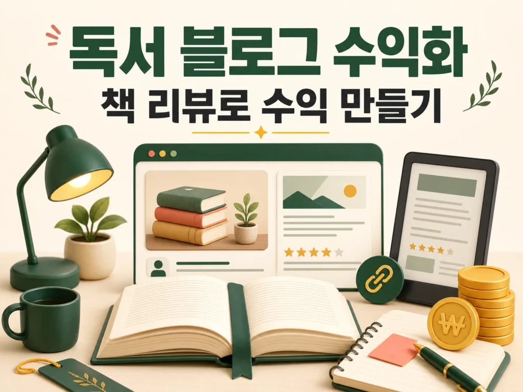 독서 블로그 수익화 책 리뷰와 제휴 전자책 인포그래픽