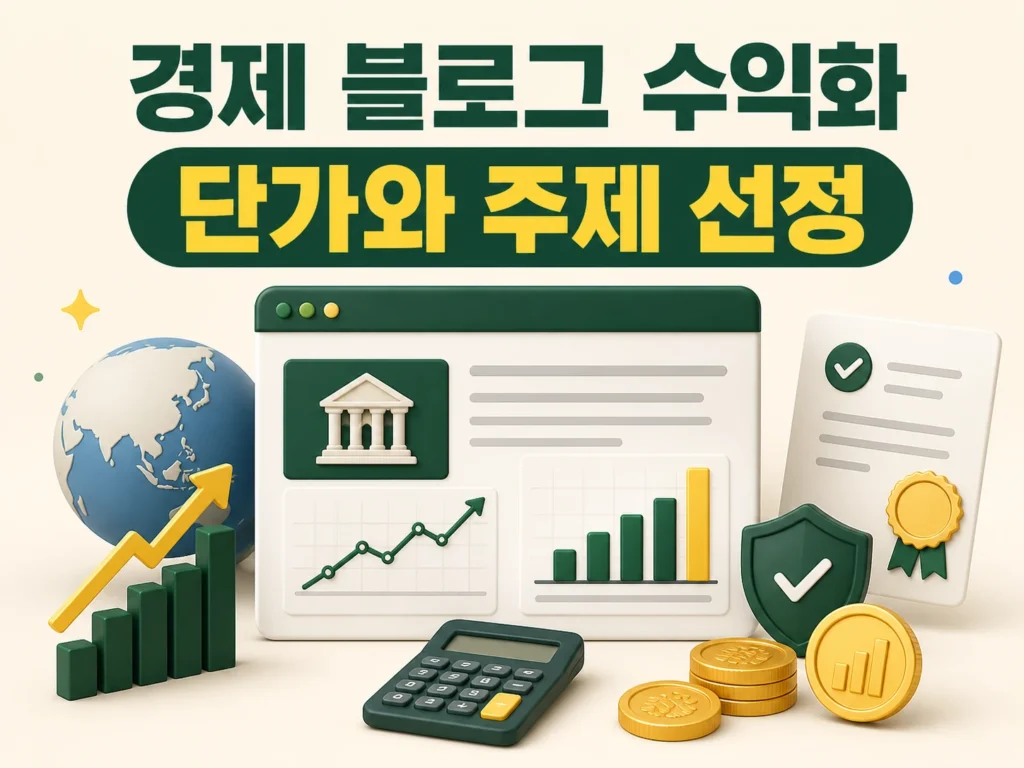 경제 블로그 수익화 애드센스 단가와 주제 선정 인포그래픽